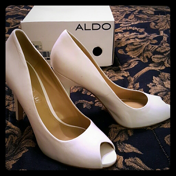 Aldo White Peep Toe