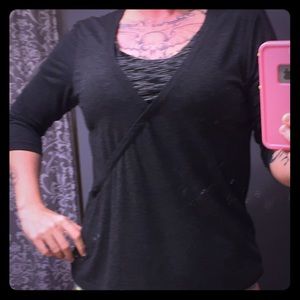 Very Comfortable Mock Wrap Blouse