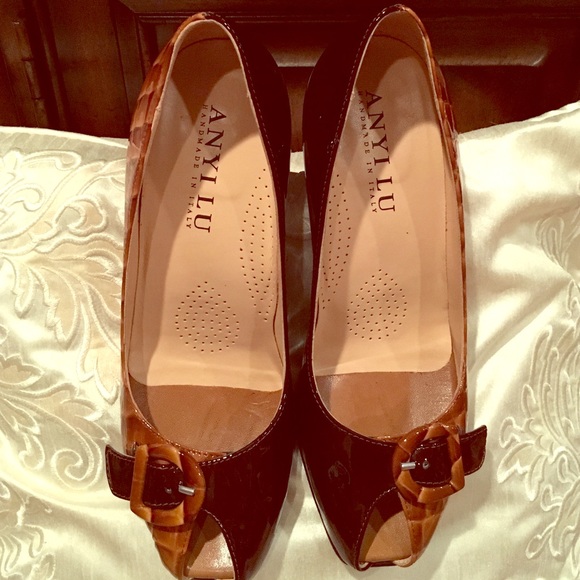 Anyi Lu Patent Leather Two Toned Pumps