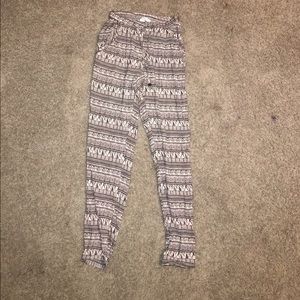 Black and White printed joggers