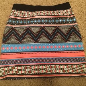 Zara tribal mini skirt
