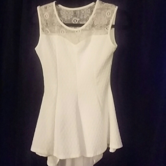 Ivory peplum top