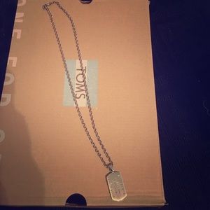 Dog Tag Style Scripture Necklace