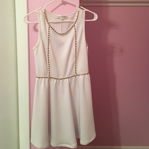 White gold studded dress
