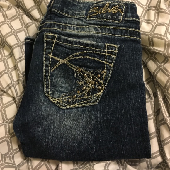 Silver boot cut jeans