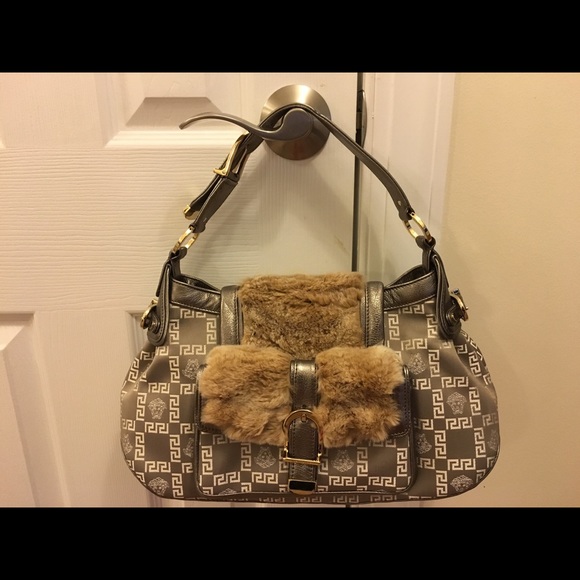 Versace metallic shoulder bag