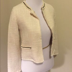Cream color tweed jacket