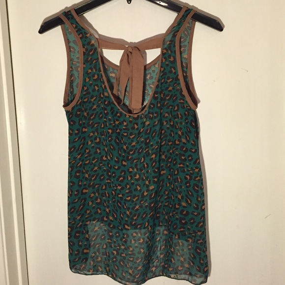 🎉⭐️🎉CLOSET CLEAR OUT Sheer Leopard tank. - Picture 2 of 4