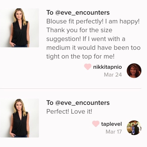 •SOLD• BLACK WRAP BLOUSE - Picture 4 of 4