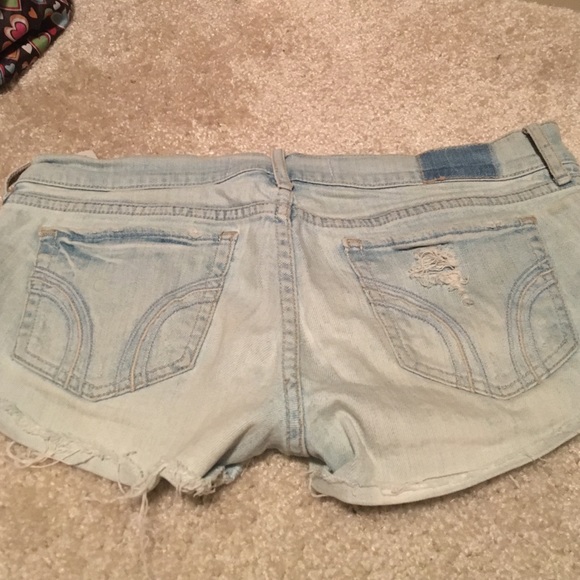 super short light blue jean shorts - Picture 3 of 5