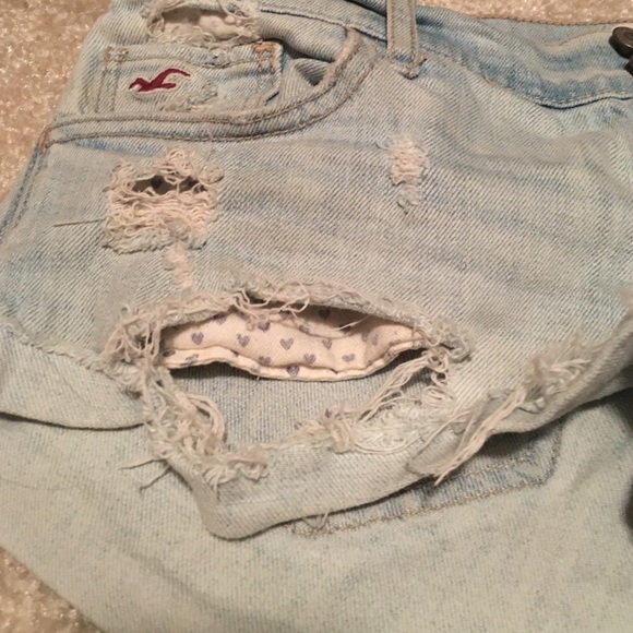 super short light blue jean shorts - Picture 4 of 5