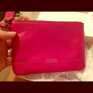 Fuchsia Coach Wristlet