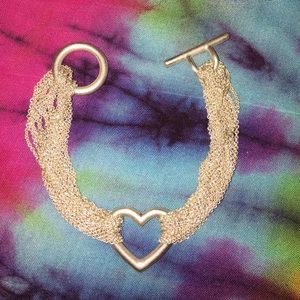 Tiffany & Co. Multi Chain Heart Bracelet