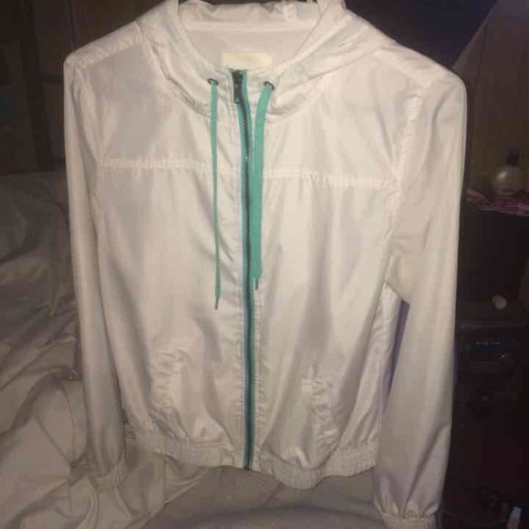 White windbreaker