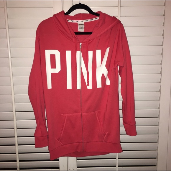 ✨NEVER WORN!✨ PINK coral-red hoodie