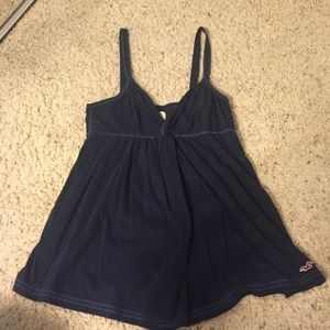 Blue Hollister baby doll shirt