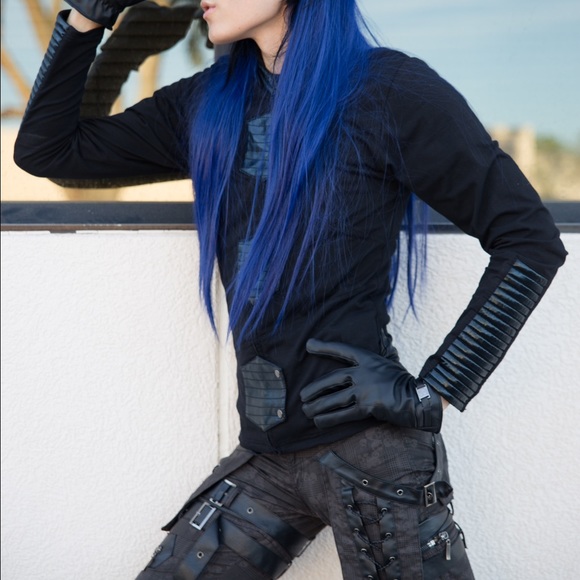 ⚫️Cyber Punk Goth Longsleeve Shirt UNISEX Scifi⚫️ - Picture 2 of 4