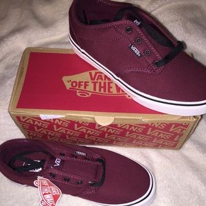 Brand new in box burgundy vans