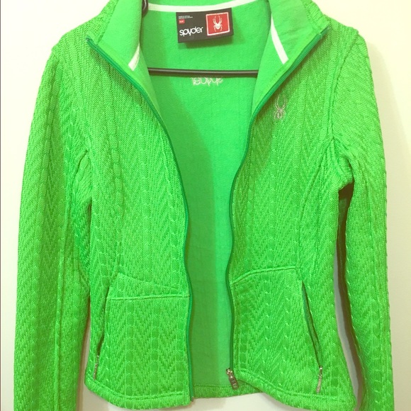 Green Spyder Zip Up Jacket