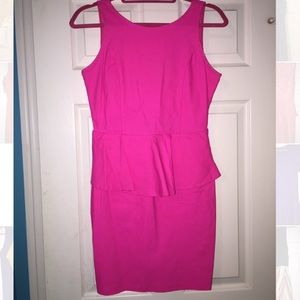 HOT PINK peplum dress