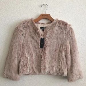 ⛔️SOLD⛔️ BEBE jacket coat FAUX FUR 3/4" sleeve