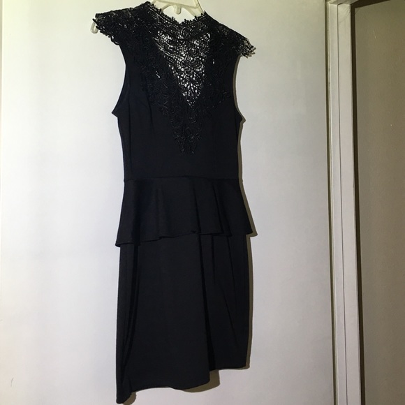 Black lace peplum dress!