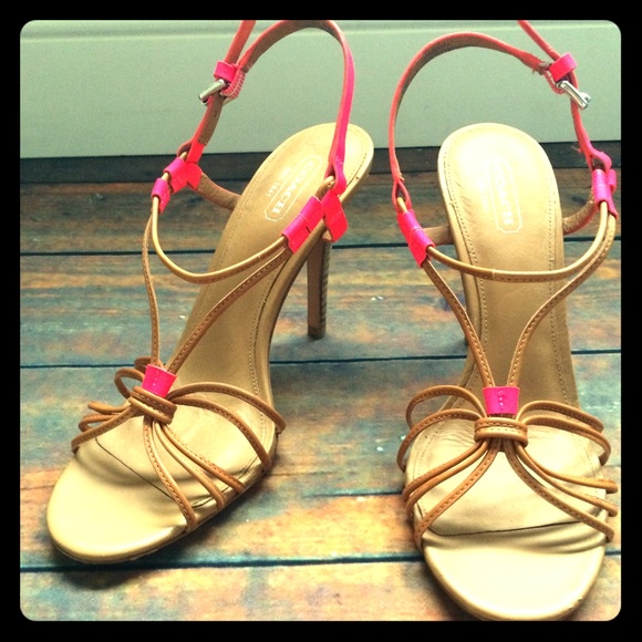 Auth Coach High Heels Strappy Summer Sexy! Sz. 7.5