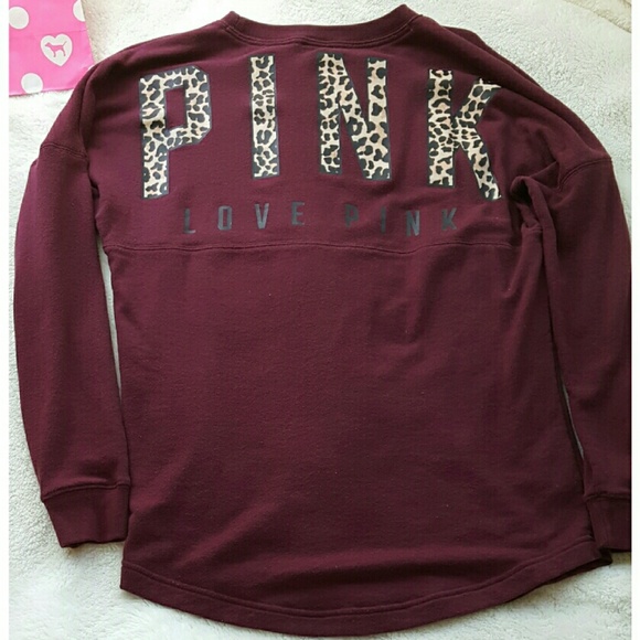 RARE LEOPARD MAROON VARSITY CREW