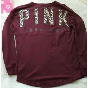 RARE LEOPARD MAROON VARSITY CREW