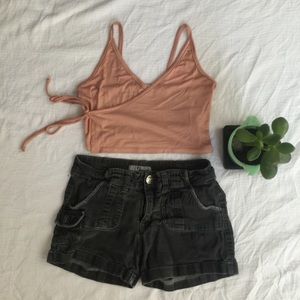 Dark Denim Shorts 🍒