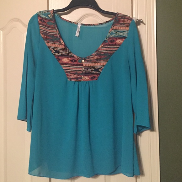 Aztec Collared Blouse