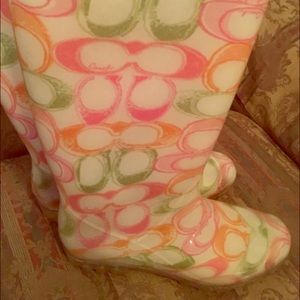 Colorful Coach Rain Boots!