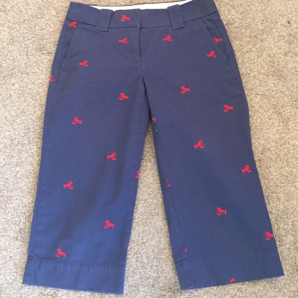 Jcrew lobster print Capri chino