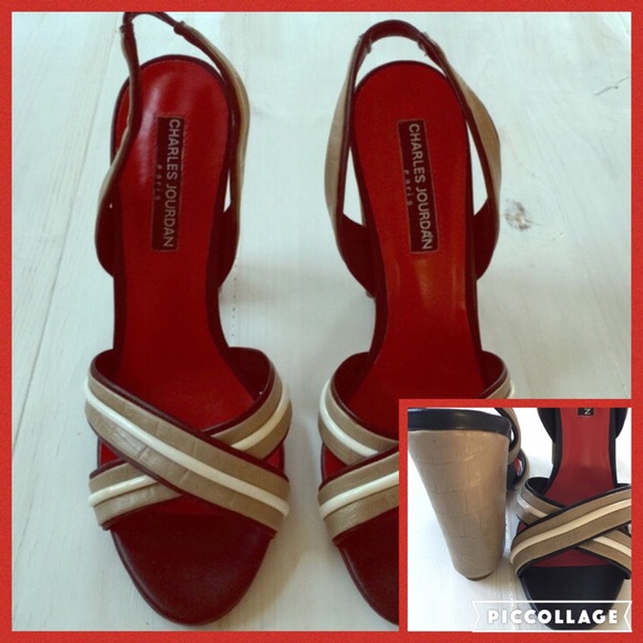 Beautiful stylish Charles Jourdan crisscross  6.5