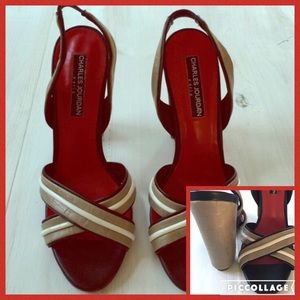 Beautiful stylish Charles Jourdan crisscross  6.5