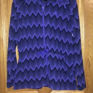 beautiful Royal blue NorthFace fleece zig zag