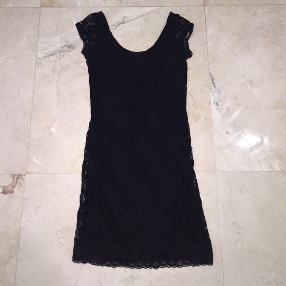 Black Lace Mini Dress