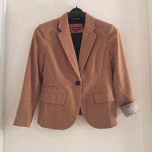 Petite Camel Wool Blazer