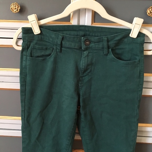 Dark green ultra stretch skinny fit jeans - Picture 2 of 4