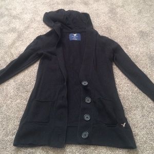 AE XS BLACK CARDIGAN