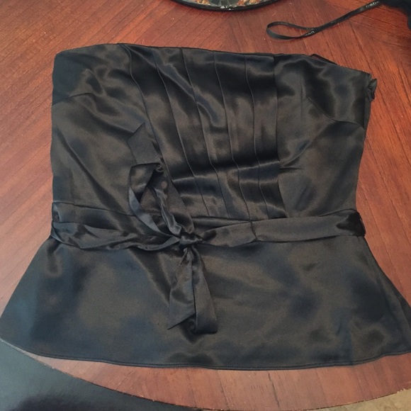 Satin formal strapless top
