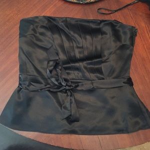 Satin formal strapless top