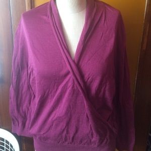 Crossbreasted top in maroon