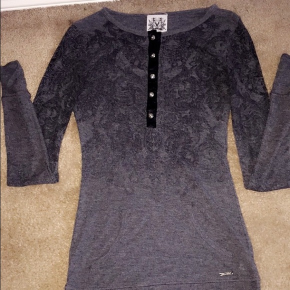 Grey Miss Me long sleeve Small