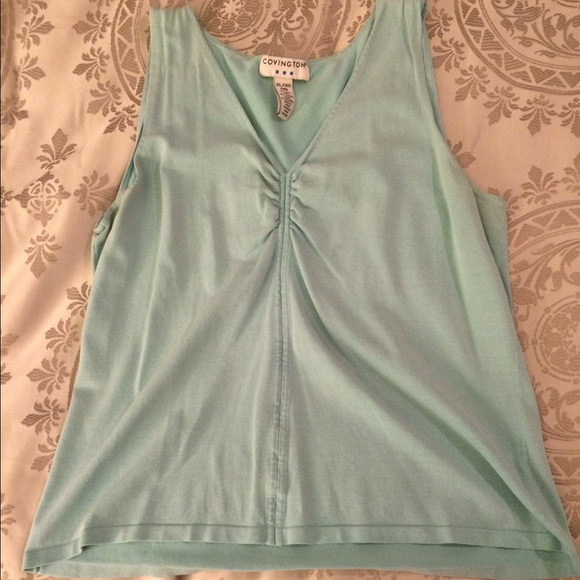 XL(18) stretch light blue sleeveless top