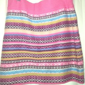 A knitted sweater skirt