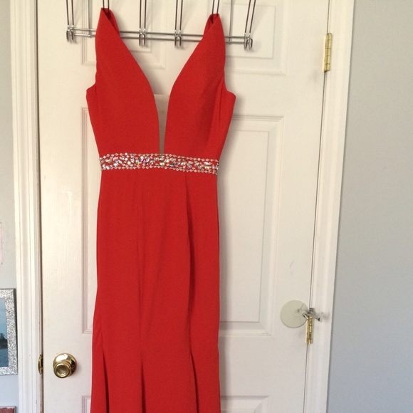 Red formal dress