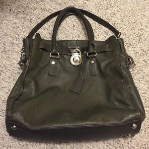 Michael Kors Olive Green Hamilton Bag