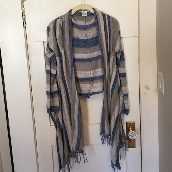 Striped scarf sweater