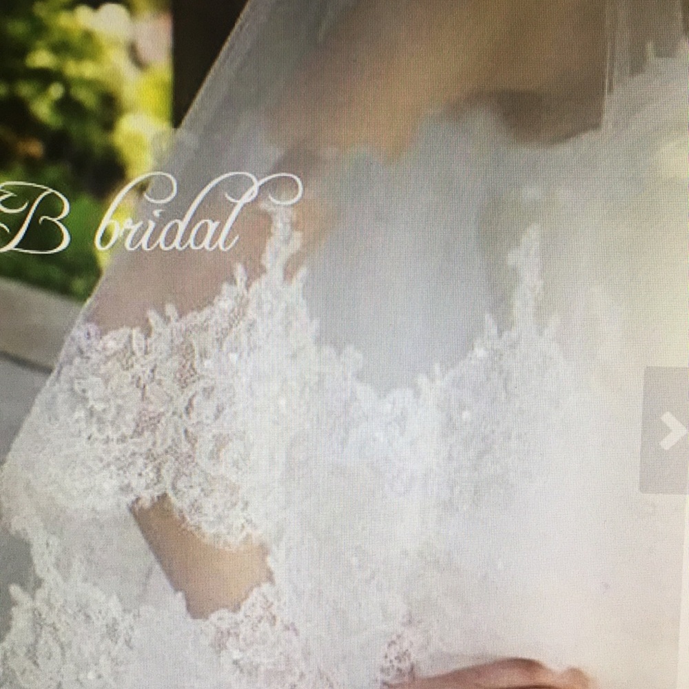 Handmade Off-White Mantilla Cathedral Veil